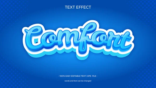 Comfort Script Tekst Effect Ontwerp — Stockvector