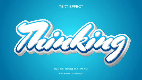 Thinking Text Effect Looks Editable — ストックベクタ