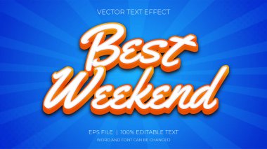 en iyi hafta sonu metin efekti düzenlenebilir sözcük eps dosyası