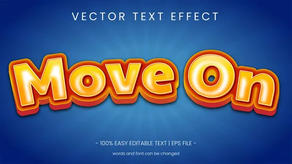 Move Text Effect Editable — Stock Vector