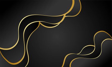 sıvı şekil altın çizgisi siyah renk arkaplanı web sitesinin iniş sayfası broşür broşürü ve daha fazlası için en iyi arkaplan