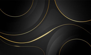 soyut arkaplan siyah renk sıvı altın çizgi efekti