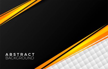 Web sitesi iniş sayfası broşürü broşürü için zarif soyut arkaplan siyah sarı renk afiş telefon uygulaması ve daha fazlası