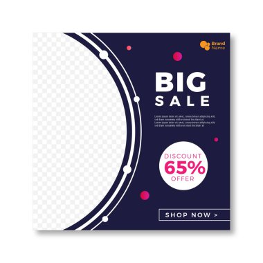 İniş sayfası broşürleri, broşürler, telefon uygulamaları ve daha fazlası için en iyi sosyal medya paylaşımı büyük satış tanıtımı.