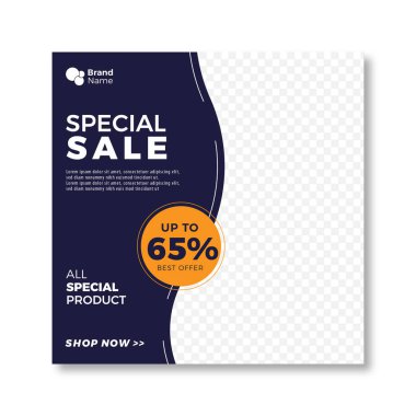 özel satış tanıtımı sosyal meda posta şablonu web sitesi indirme broşürü broşürü broşürü telefon uygulaması ve daha fazlası için en iyi şablon vektörü