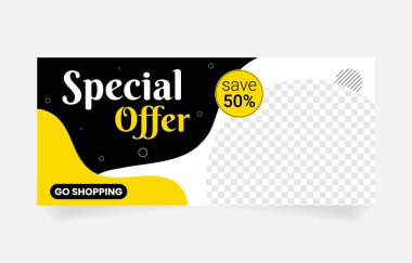 İniş sayfası broşürleri, broşürler, afiş telefon uygulamaları ve daha fazlası için özel teklif paneli tasarımı