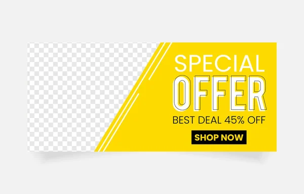 Sale Offer Template Banner Design Best Website Landing Page Brochure — Stock Vector