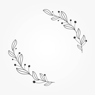 frame botanical isolated vector design