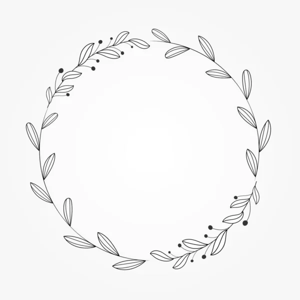 Vector Design Frame Radial Botanical —  Vetores de Stock