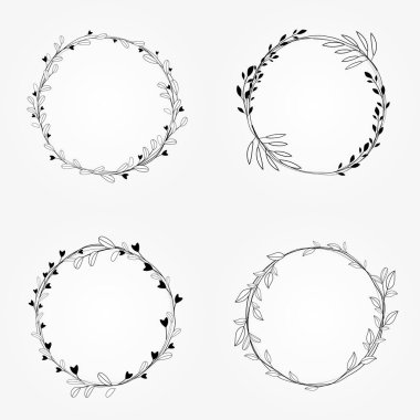 wreath botanical frame design