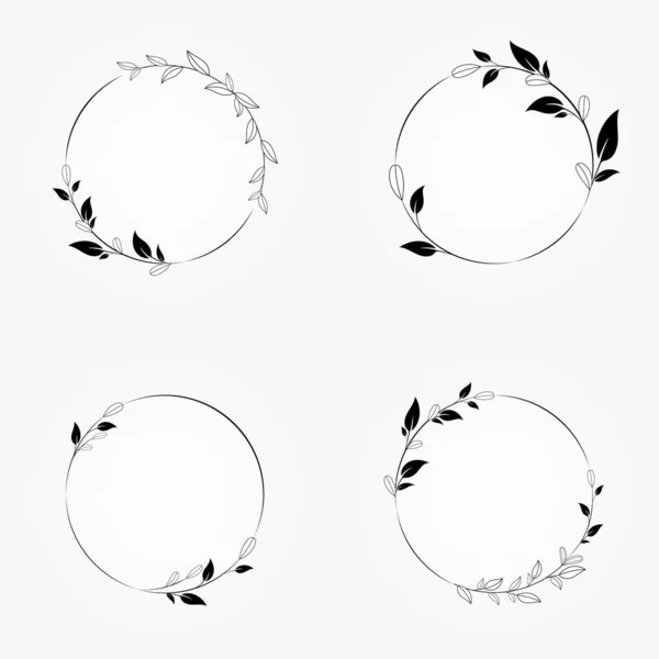 Wreath Isolated Design Frame Vector — Stok Vektör