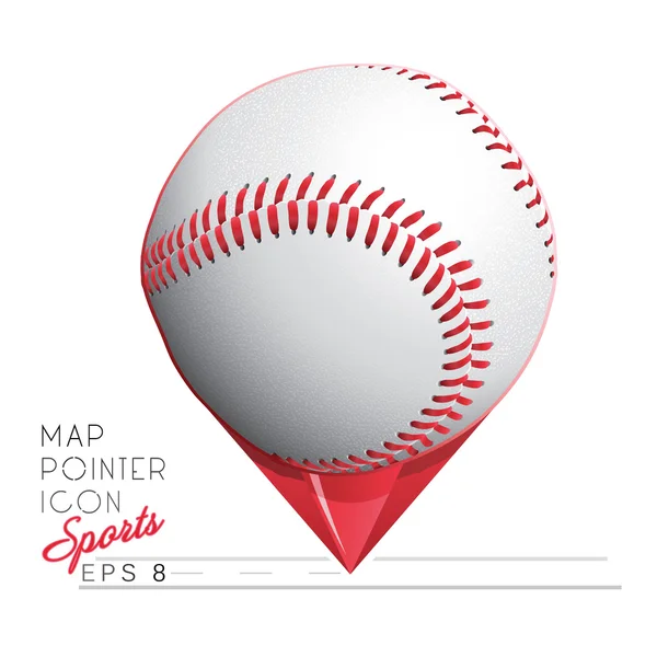 Bunte Sportkarte Zeiger-Symbol. Baseball. Vektor Vektorgrafiken