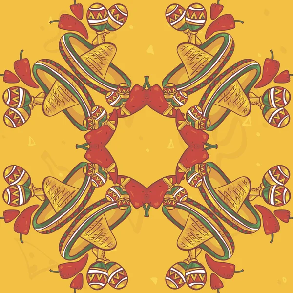 Cinco de mayo vector naadloze patroon — Stockvector