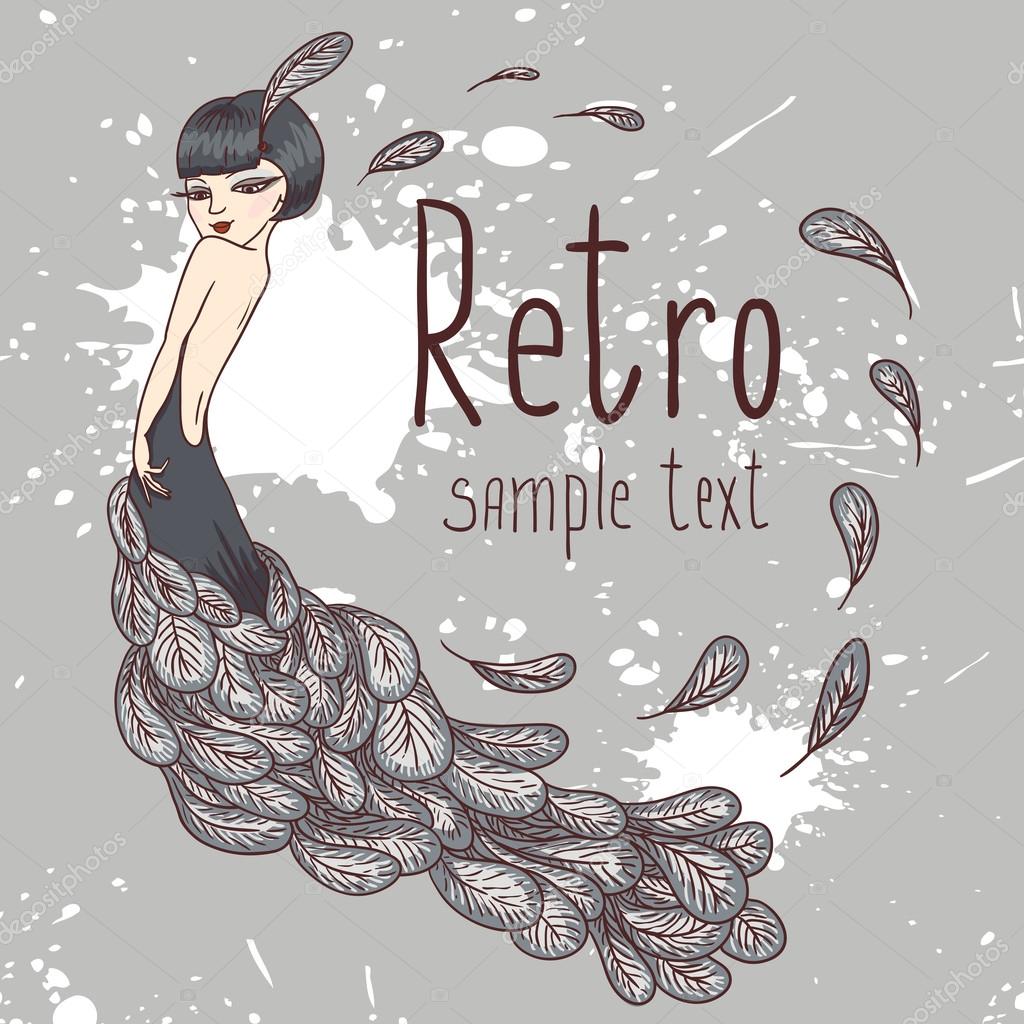 flapper feather dress