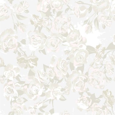 Gül desenli çiçek seamless modeli