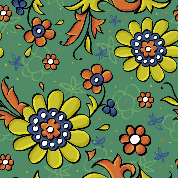 Textuur met abstracte bloemen — Stockvector