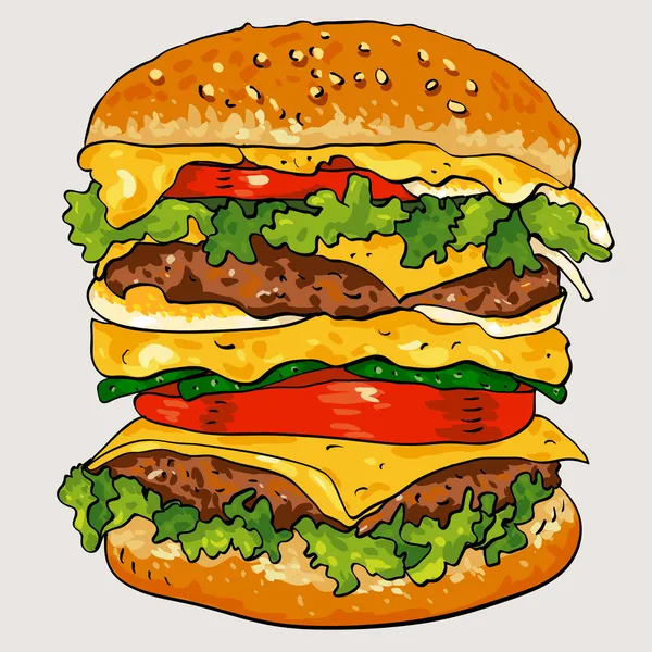 Hamburguesa — Archivo Imágenes Vectoriales