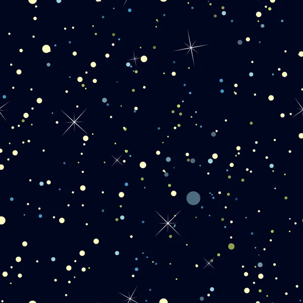Nachtelijke hemel met sterren — Stockvector
