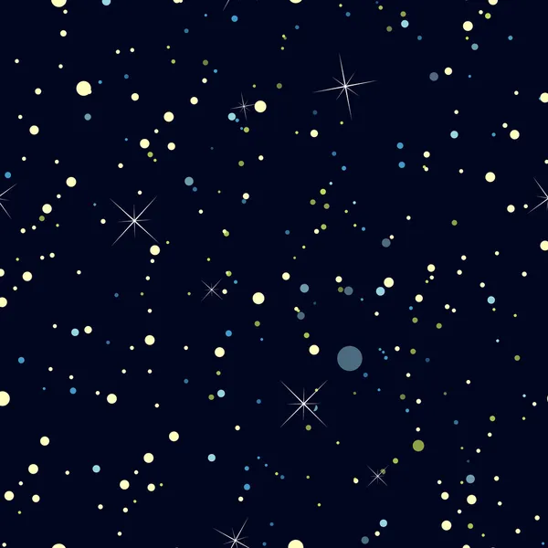 Cielo nocturno con estrellas — Vector de stock