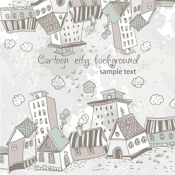 Cartoon city background — Stock Vector