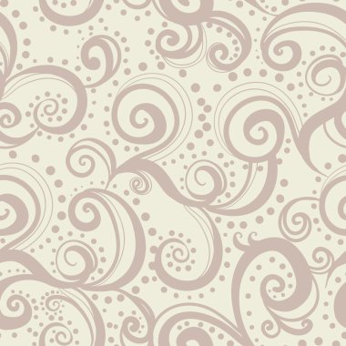 dalgalar ve curl ile sorunsuz çiçek arka plan deseni