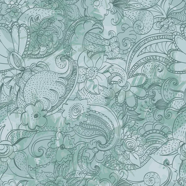 Textura perfecta con flores. Patrón floral sin fin. Fondo con flores textura grunge con flores — Vector de stock