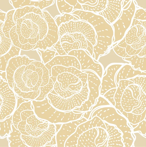 Floral seamless pattern, endless texture with flowers. Vector background for textile design in vintage style. Wallpaper, background. — Stock Vector