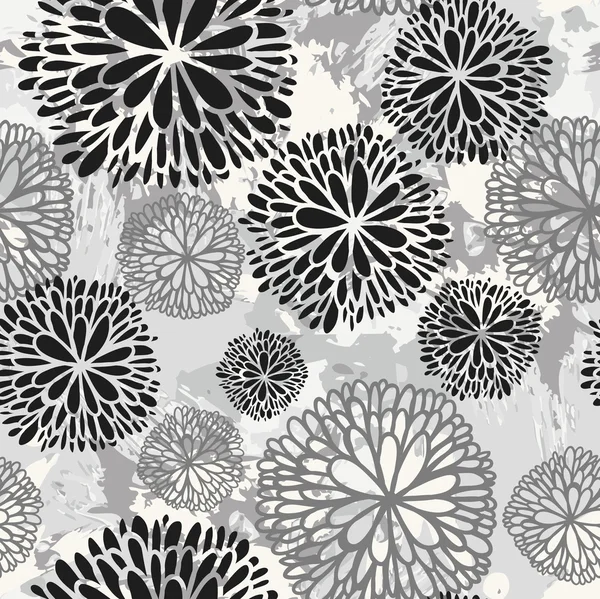 Trendy Vector Floral Fundo Textura infinita elegante com flores. Fundo vetorial para design têxtil em estilo vintage. Papel de parede, fundo — Vetor de Stock