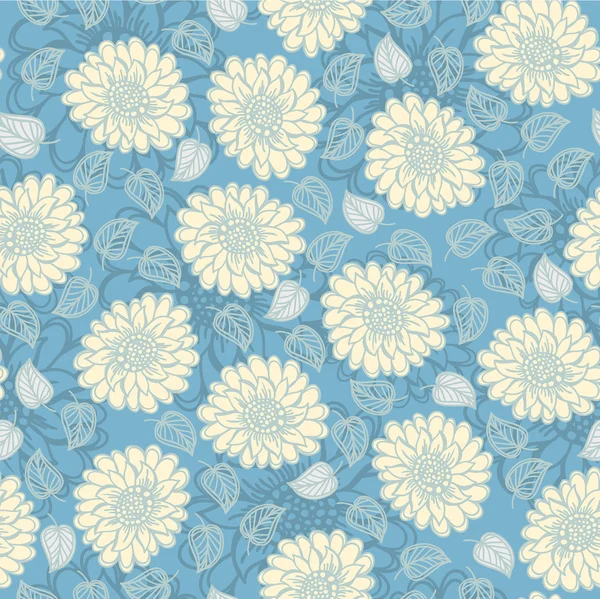 Patrón de vector floral sin costuras, Papel pintado, Fondo de vectores — Archivo Imágenes Vectoriales