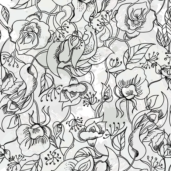 Modèle floral abstrait sans couture — Image vectorielle