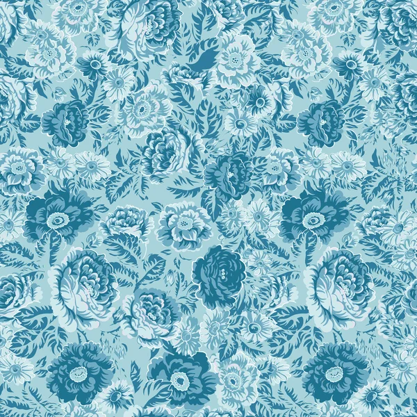 Padrão sem costura floral, textura interminável com flores em estilo vintage. Papel de parede, fundo . — Vetor de Stock