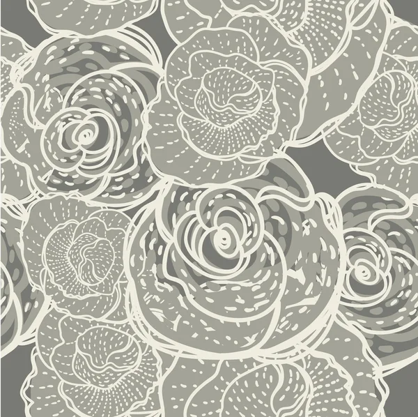 シームレスな花柄、ビンテージ スタイルのテキスタイル デザインの背景。背景の壁紙. — ストックベクタ