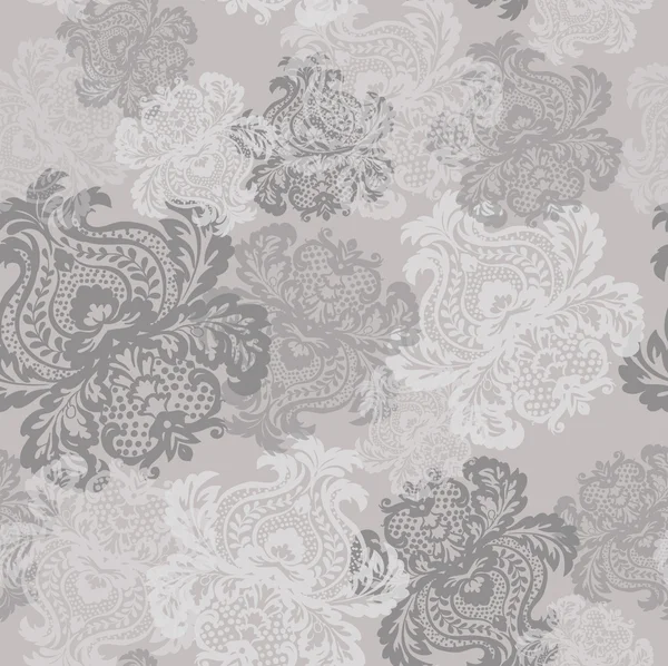 Fond vintage sans couture Fond vectoriel pour le design textile. Papier peint, fond, motif baroque — Image vectorielle