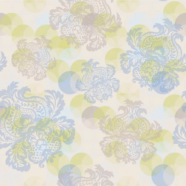 Naadloze patroon met bloemen wallpaper, achtergrond. — Stockvector