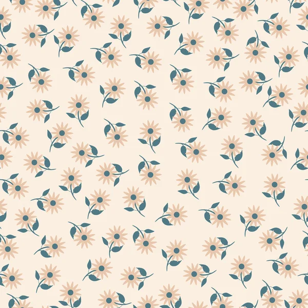 Textura sin costuras con flores . — Vector de stock