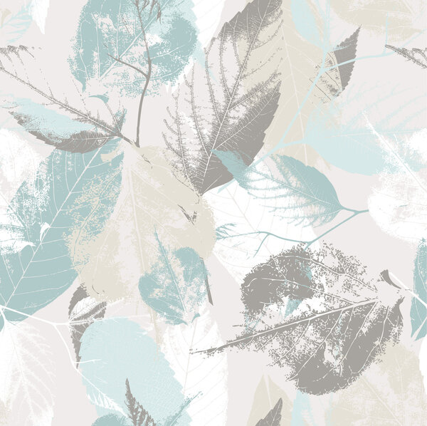 Abstract seamless pattern with leaves and flowers Background with flowers grunge texture