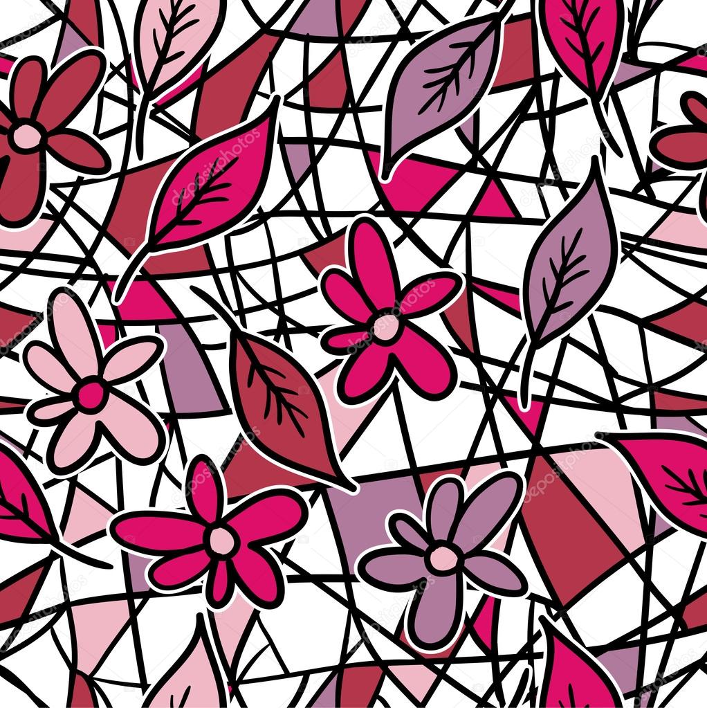 Seamless floral pattern abstract