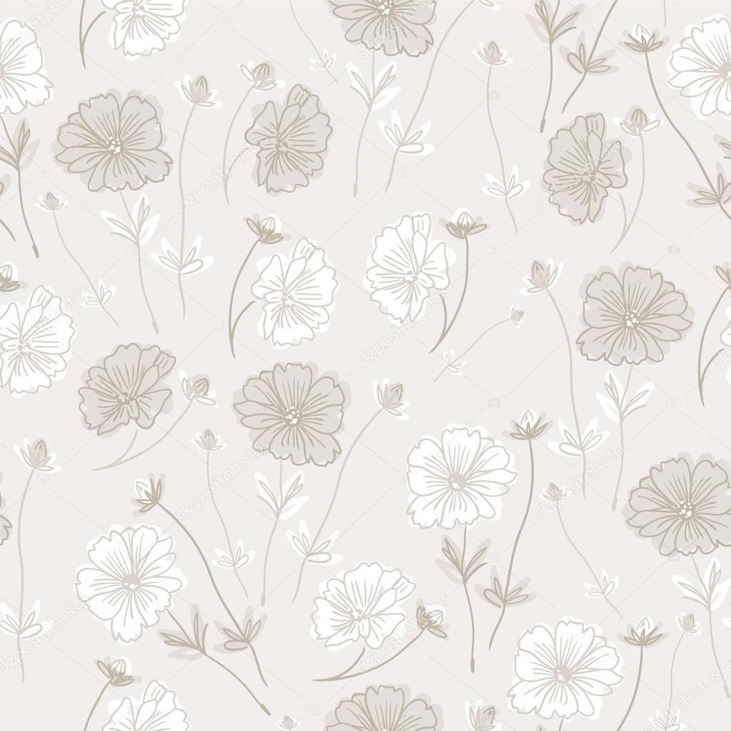 Romantic Flower Background Seamless Retro Floral Pattern Stock Vector Image By C Depiano
