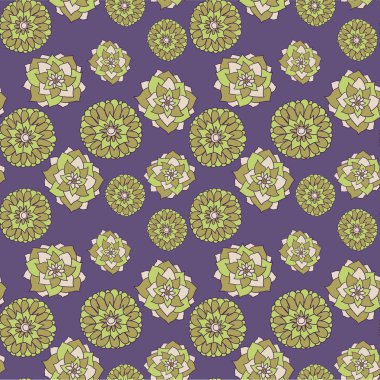 doku soyut çiçekli