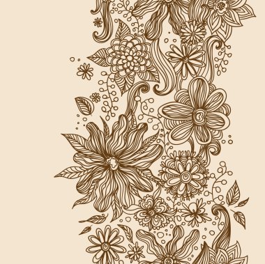 doku soyut çiçekli