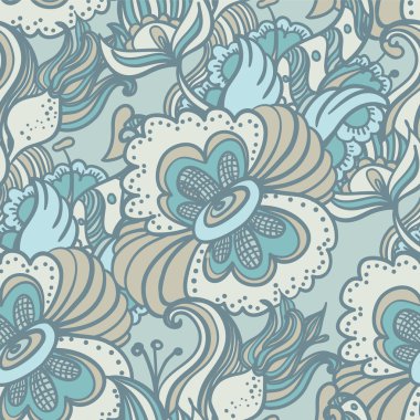 doku soyut çiçekli