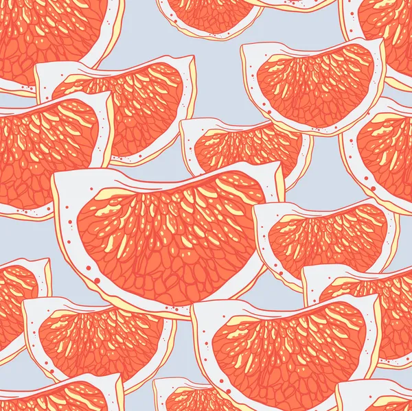 Modèle tropical abstrait avec des oranges — Image vectorielle