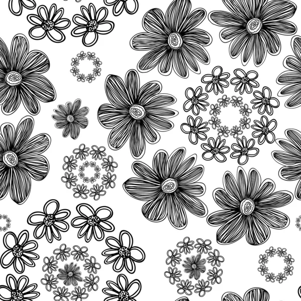 Textura con flores abstractas — Archivo Imágenes Vectoriales