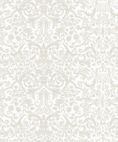 Fond vintage sans couture, motif baroque — Image vectorielle