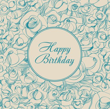 Gül desenli çiçek seamless modeli