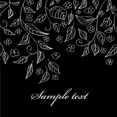 Seamless background with leaves and flowers clipart