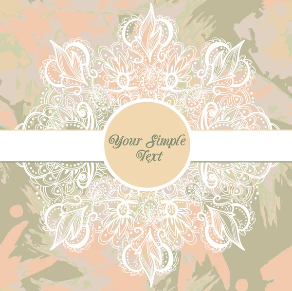 Elegante círculo floral — Vector de stock