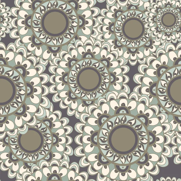 円でシームレスなベクトルの飾りパターン — ストックベクタ