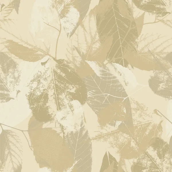 Абстрактный бесшовный рисунок с листьями и цветами — стоковый вектор
