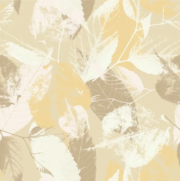 Patrón sin costura abstracto con hojas y flores — Archivo Imágenes Vectoriales